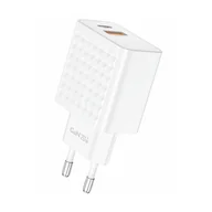 Ładowarki do telefonów - Ładowarka sieciowa Foneng EU42 USB-C+USB-A 20W (biała) - miniaturka - grafika 1