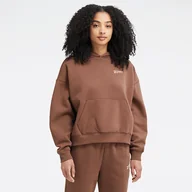 Bluzy damskie - Bluza damska New Balance WT33531PNC  brązowa - miniaturka - grafika 1