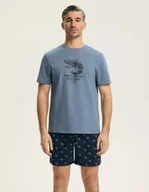 Piżamy męskie - Piżama Brad 44520 Indygo - miniaturka - grafika 1