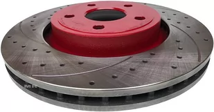 Przednie klocki BREMBO + WIERCONE nacinane tarcze hamulcowe 350mm RED Dodge Durango 2011- - Tarcze hamulcowe - miniaturka - grafika 4