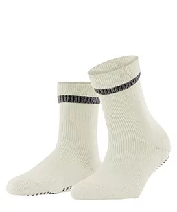 FALKE Kobiety Kapcie Cuddle Pads W HP Bawełna, Wełna Merynosa z wypustkami na podeszwie 1 Para, Biały (Off-White 2049), 35-38 - Kapcie damskie - miniaturka - grafika 1