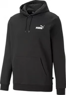 Bluzy męskie - Bluza męska Puma ESS+ 2 Col Small Logo Hoodie FL czarna 674471 61-2XL - miniaturka - grafika 1