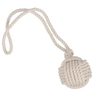 Zabawki dla psów - Piłka Na Sznurze Do Rzucania Szarpania Beż 48 cm - miniaturka - grafika 1