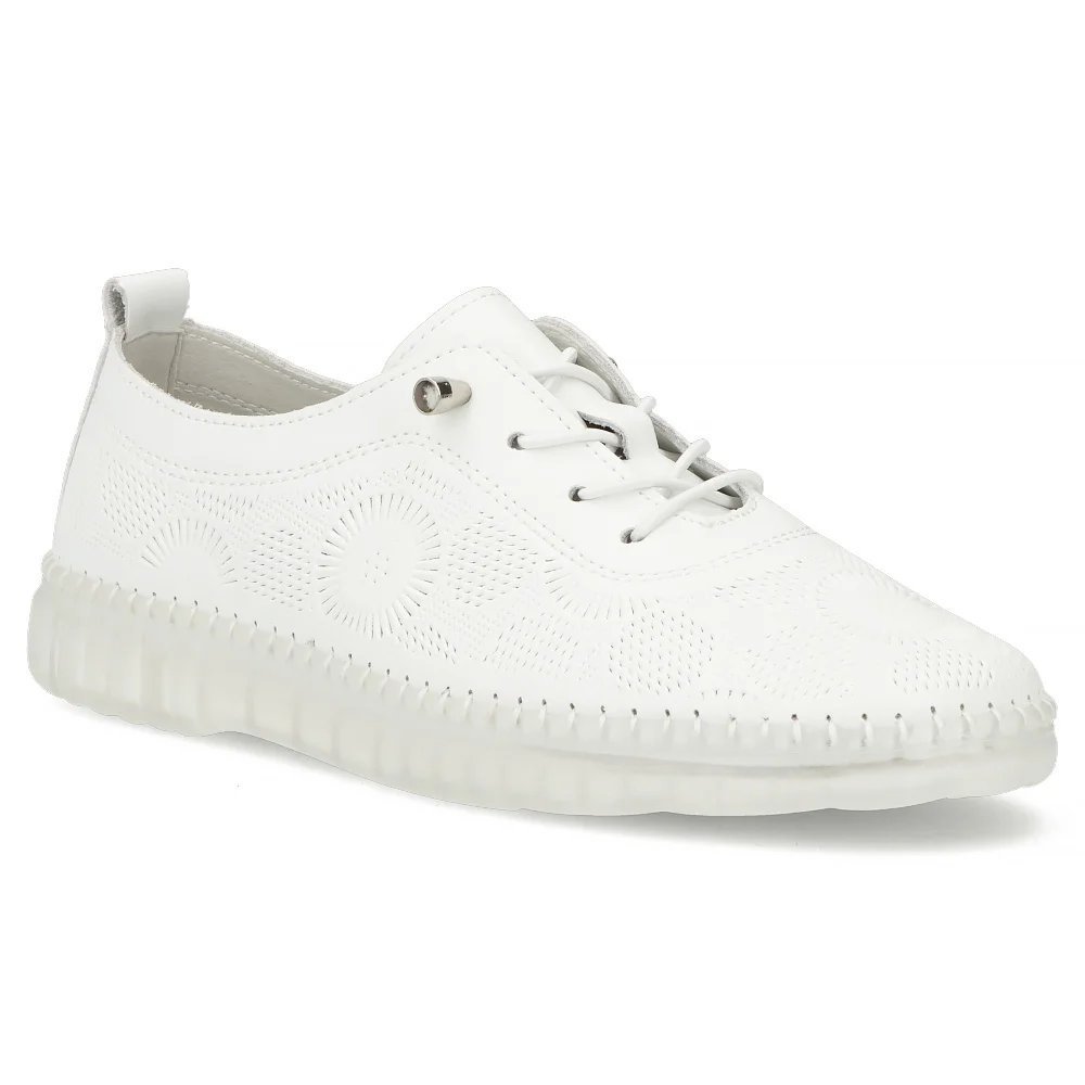 Półbuty damskie sneakersy białe Filippo DP7810 buty skórzane wygodne-39