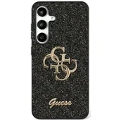 Etui i futerały do telefonów - Etui GUESS Fixed Glitter Big 4G Metal Logo do Samsung Galaxy S25 Czarny - miniaturka - grafika 1