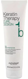 Alfaparf Keratin Therapy Curl Design 1b Krem ochronny podczas zabiegów trwałej ondulacji 300ml 17032 - Kosmetyki do stylizacji włosów - miniaturka - grafika 1