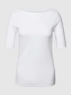 Koszulki i topy damskie - T-shirt w jednolitym kolorze - miniaturka - grafika 1