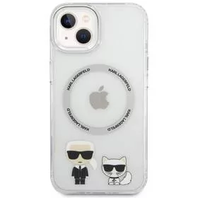 Karl Lagerfeld Obudowa dla telefonów komórkowych MagSafe Karl and Choupette na Apple iPhone 14 Plus KLHMP14MHKCT przezroczysty - Etui i futerały do telefonów - miniaturka - grafika 1