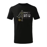 Odzież sportowa dziecięca - Koszulka dla dzieci dziecięca dla piłkarza z piłkarzem piłkarz piłkarska czarna-122 cm/6 lat - miniaturka - grafika 1