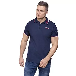 Koszulki męskie - Lonsdale Męska koszulka polo Lion Slim Fit, niebieski (Bleu/Rouge/Blanc), 3XL - grafika 1