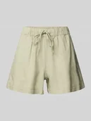 Spodenki damskie - Szorty o luźnym kroju z mieszanki wiskozy i lnu model ‘CARO’ - miniaturka - grafika 1