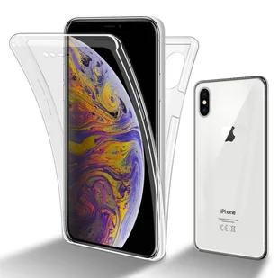 Pokrowiec Do Apple iPhone XS MAX Etui w PRZEZROCZYSTY 360° Full Body Obudowa Case Cover Ochronny Cadorabo - Etui i futerały do telefonów - miniaturka - grafika 1