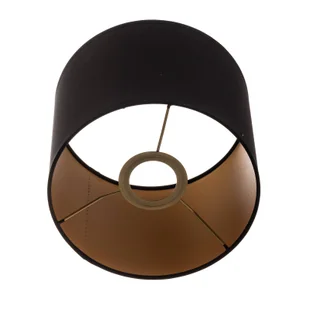 Luminex Klosz Soho, czarny/złoty, tekstylny, Ø 18 cm - Oprawy, klosze i abażury - miniaturka - grafika 3