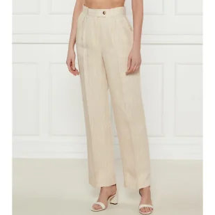 Ba&sh Spodnie PEANUT Relaxed fit z dodatkiem lnu - Spodnie damskie - miniaturka - grafika 1