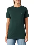 Koszulki męskie - GANT Koszulka męska Slim Shield SS, Tartan Green, S - miniaturka - grafika 1