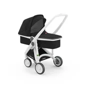 Wózki dziecięce - Wózek Greentom Carrycot white - black - miniaturka - grafika 1
