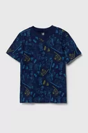 Koszulki dla chłopców - adidas t-shirt bawełniany dziecięcy x Star Wars kolor granatowy wzorzysty - miniaturka - grafika 1