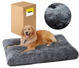 Legowisko Dla Psa 100x70 cm Shaggy Miękkie Włochate - Szary - Legowiska dla psów - miniaturka - grafika 1