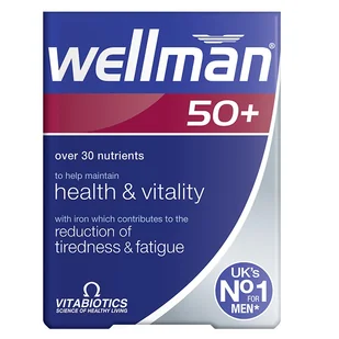 Vitabiotics Wellman 50+ suplement diety dla mężczyzn po 50. roku życia 30 tabletek - Witaminy i minerały - miniaturka - grafika 1