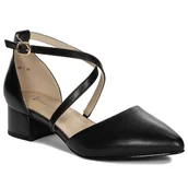 Czółenka - Maciejka Czółenka Damskie Czarne-39 - miniaturka - grafika 1