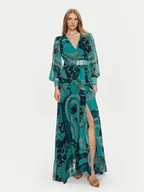 Sukienki - Fracomina Sukienka letnia FQ24SD3017W412N4 Turkusowy Regular Fit - miniaturka - grafika 1