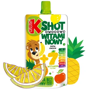 Kubuś Shot owocowo-witaminowy mus wieloowocowy 100 g - Soki i napoje niegazowane - miniaturka - grafika 1