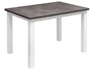 Stoły - Stół Do Kuchni Jadalni 120X80 S1B - Biały/Beton | Lakier/Lakier - miniaturka - grafika 1