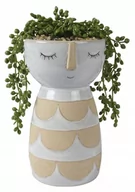 Sztuczne kwiaty - Roślina zielona sztuczna wisząca w donicy 22,5 x 11,8 cm - miniaturka - grafika 1