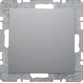 Klawisze i ramki - Hager polo Zaślepka z elementem centralnym aluminium (z pazurkami rozporowymi) B.1/B.7 Glas 6710091404 6710091404 - miniaturka - grafika 1