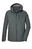 Kurtki męskie - killtec Męska kurtka funkcyjna, wodoszczelna/kurtka outdoorowa z odpinanym kapturem KOS 74 MN JCKT, ciemnozielona, XXL, 42869-000 - miniaturka - grafika 1