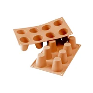 Formy do ciast - Silikonowa forma do muffinek Silikomart Baba 8er Ø5,5cm H 6cm, terakota - miniaturka - grafika 1