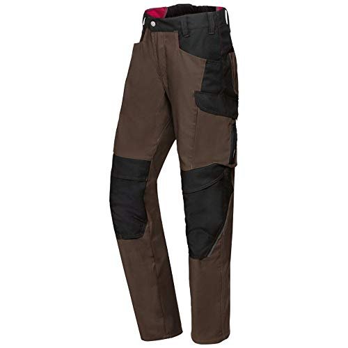 BP 1820-565-4832-30n mieszanka materiału ze stretchem dla mężczyzn, wysoka talia na plecach, 65% poliester/35% bawełna, brąz/czarny, rozmiar 30N
