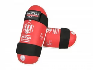 Masters Fight Equipment, Nagolenniki, NA-MFE Wako approved, czerwony, rozmiar XXL - Ochraniacze do sportów walki - miniaturka - grafika 1