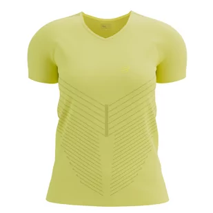 COMPRESSPORT Koszulka biegowa damska PERFORMANCE SS T-SHIRT green sheen - Bielizna sportowa męska - miniaturka - grafika 1