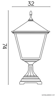 Su-Ma RETRO KWADRATOWE K 4011/1/BD KW - Lampy ogrodowe - miniaturka - grafika 3