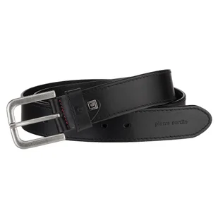 Skórzany pasek męski Pierre Cardin 70308 - czarny 115 cm - Paski - miniaturka - grafika 1