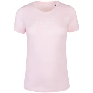 PEPE JEANS KOSZULKA DAMSKA T-SHIRT NEW VIRGINIA SS N FUTURE RÓŻOWA r. M - Koszulki i topy damskie - miniaturka - grafika 1