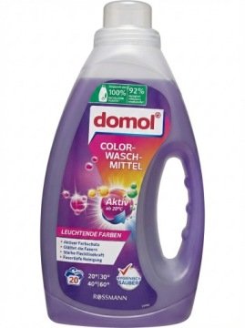 Domol Color-Waschmittel Żel Płyn do Prania Kolorów 1,1L (20 prań) z Niemiec