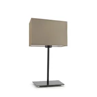 Lampy stojące - Lampka nocna LYSNE Amalfi, 60 W, E27, beżowa/czarna, 40x20 cm - miniaturka - grafika 1