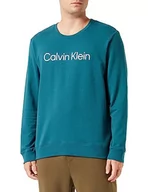 Bluzy męskie - Calvin Klein Męska bluza z kapturem L/S, Atlantic Deep, L - miniaturka - grafika 1