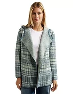 Bluzy damskie - Cecil Damska bluza z kapturem TOS Check Hoody Cardigan bluza z kapturem w kratkę, Deep Lake Green, XXL - miniaturka - grafika 1