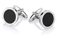 Spinki do mankietów i krawatów - Spinki do mankietów Czarny Onyks SD-0206 - miniaturka - grafika 1