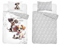 Pościel dla dzieci - Pościel bawełniana do łóżeczka 100x135 5002b pieski - miniaturka - grafika 1