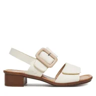 Sandały damskie - Sandały Rieker 62663-60 Écru - miniaturka - grafika 1