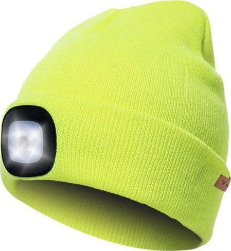 Trizand Czapka zimowa z latarką- żółta Trizand 22664