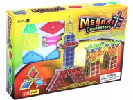 Klocki - Klocki Magnetyczne Konstrukcyjne Kolorowe 78 el Gazelo - miniaturka - grafika 1