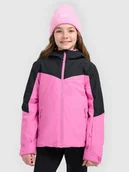 Kurtki narciarskie - Kurtka narciarska membrana 5000 dziewczęca 4F 4FJRAW25TTJAF1034-55S Różowy 158 - miniaturka - grafika 1