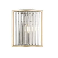 Lampy ścienne - Zuma Line W0528-01A-V6AC Sergio 1x40W Kinkiet ścienny złoty/ szkło - miniaturka - grafika 1