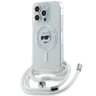 Etui i futerały do telefonów - Etui Karl Lagerfeld IML Choupette Head & Cord MagSafe na iPhone 14 Pro Max - przezroczyste - miniaturka - grafika 1