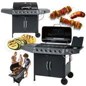 Grille gazowe - Grill gazowy EL FUEGO DAYTON 17,3 kW palniki 6+1 CZARNY - miniaturka - grafika 1